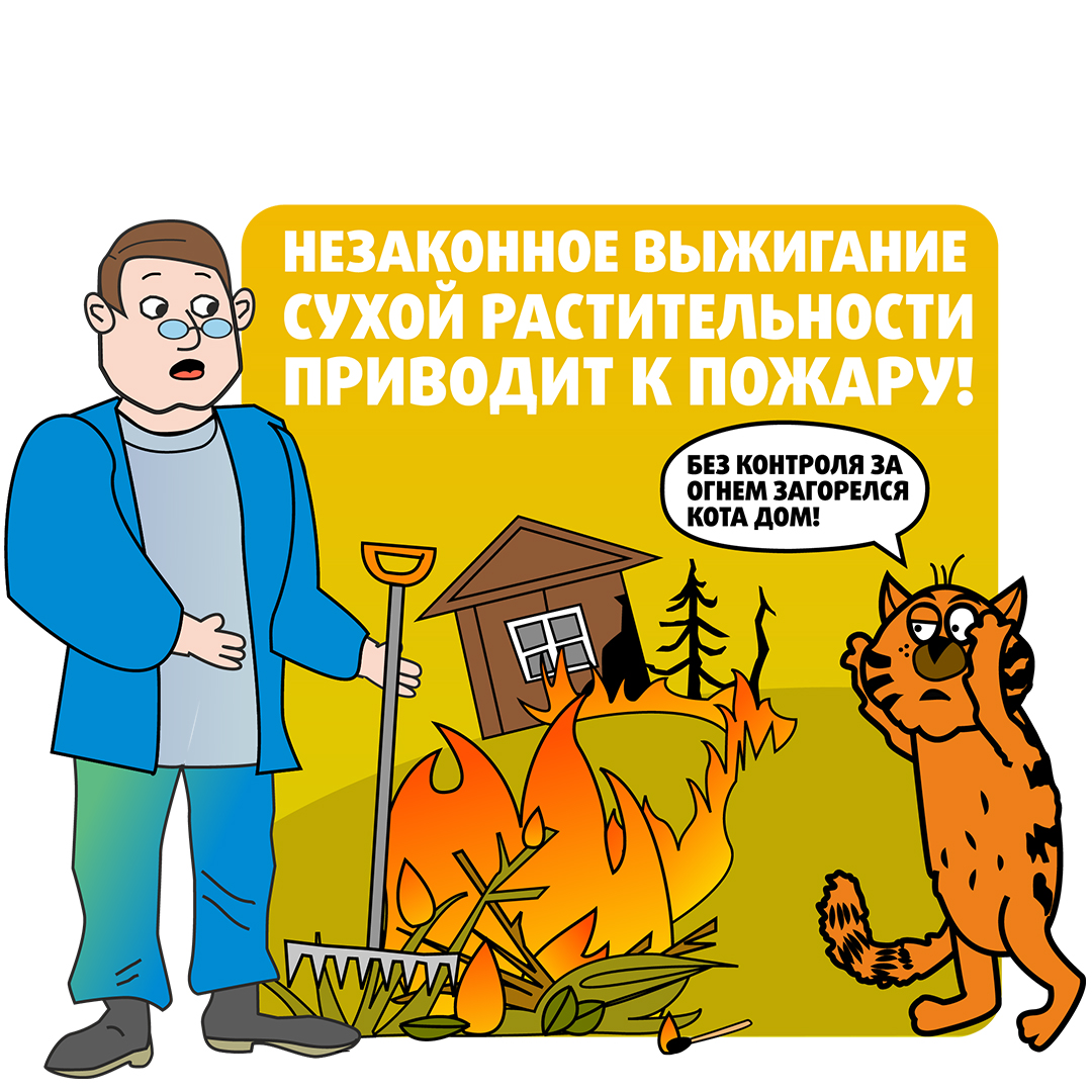 МЧС напоминает об опасности сжигания сухой растительности!