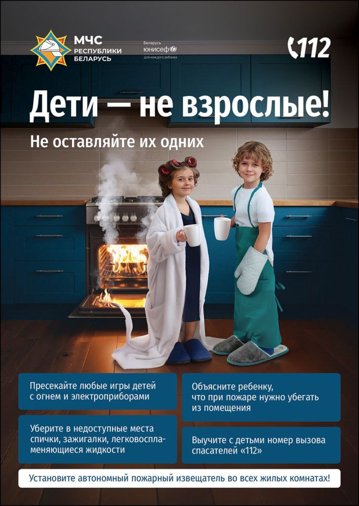 Дети – не взрослые! Не оставляйте их одних!